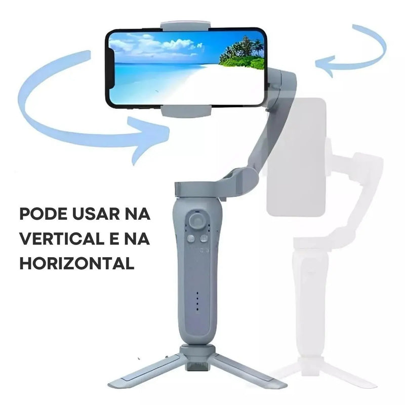 Gimbal Estabilizador de Celular com 3 Eixos e 330 Graus -  Promoção