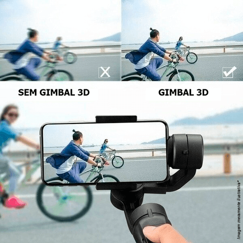 Gimbal Estabilizador de Celular com 3 Eixos e 330 Graus -  Promoção