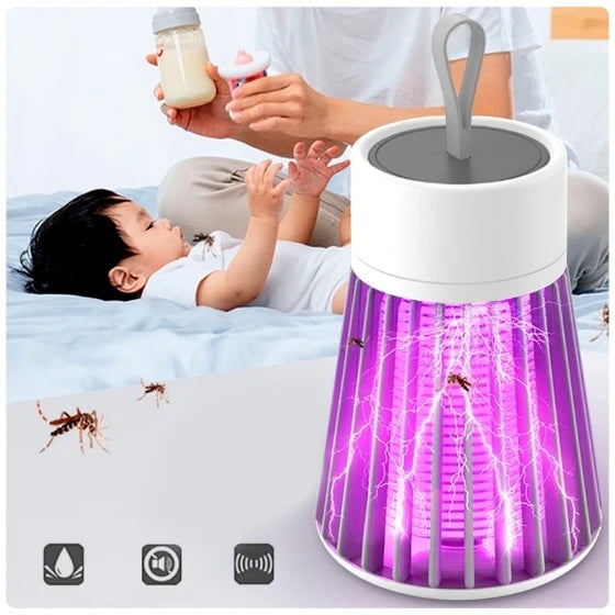 Lâmpada Elétrica Mata-Mosquitos Com Luz UV Usb Recarregável Armadilha Para Insetos Portátil