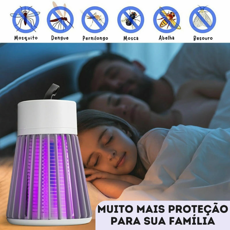 Lâmpada Elétrica Mata-Mosquitos Com Luz UV Usb Recarregável Armadilha Para Insetos Portátil