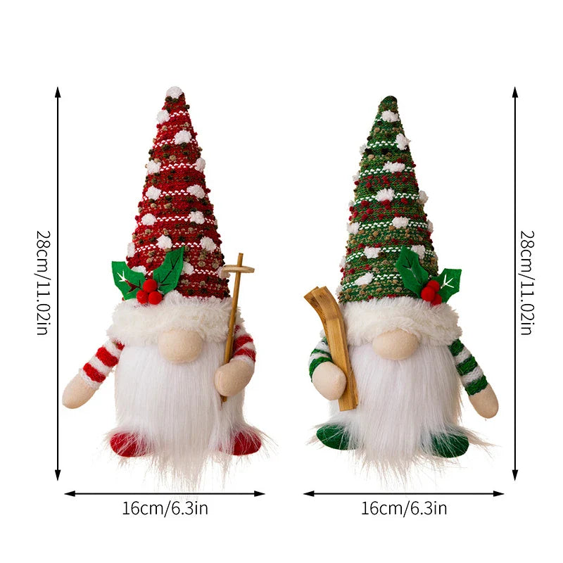 Bonecos Papai Noel Nórdico Luz Led Natalina